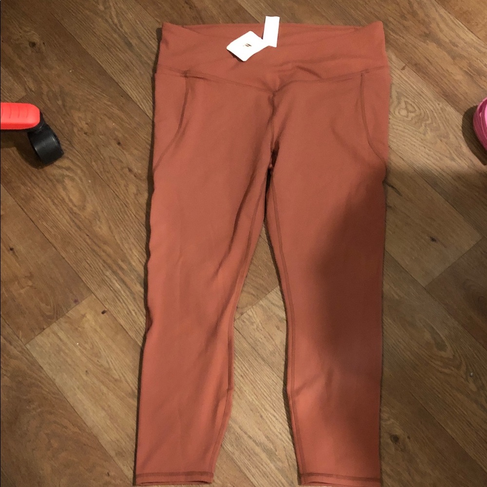 Rusty Orange High-Waist Leggings